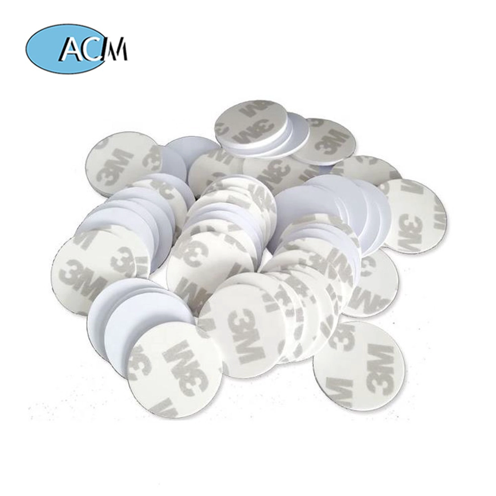 Proximity EM4100 125KHz RFID Tag 25mm سکه پی وی سی دیسک شناسه توکن کارت کنترل دسترسی هوشمند با برچسب