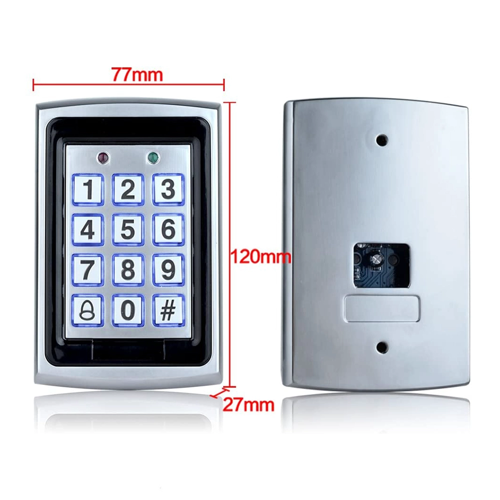 Security System Waterproof Metal Case Proximity RFID Reader 125khz Work Standalone Access Control Keypad
