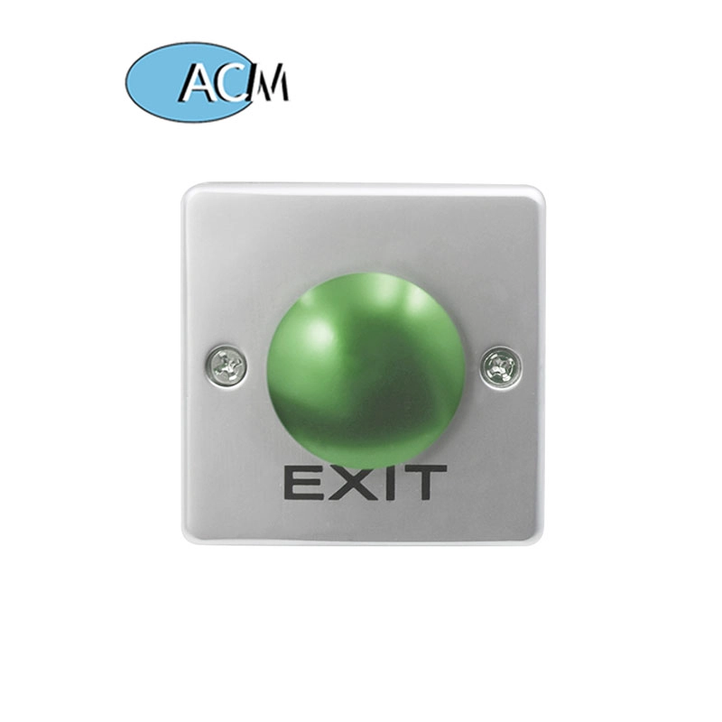 Square Zinc Alloy Metal Green Red Mushroom Request to Exit Switch access control door exit push button with back box