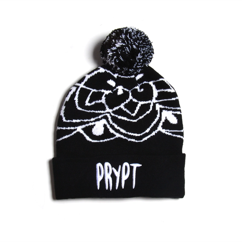 knitted beanie with top ball supplier, beanie knit hat patterns free, winter cable knit beanie