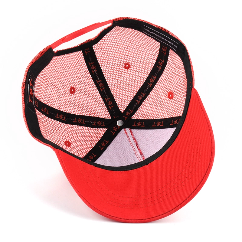red trucker caps custom china