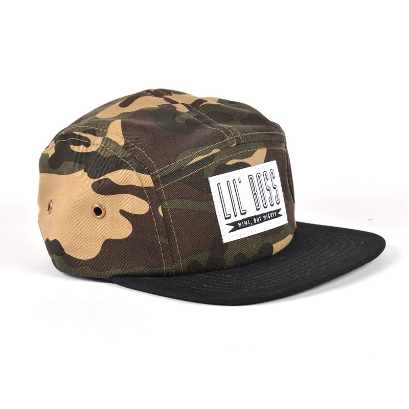 baby applique logo 5 panels cap, camouflage baby 5 panels cap, high quality baby hat supplier china
