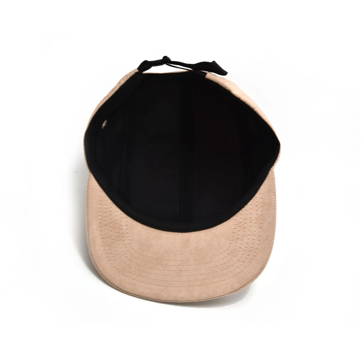 plain woven label 5 panels caps
