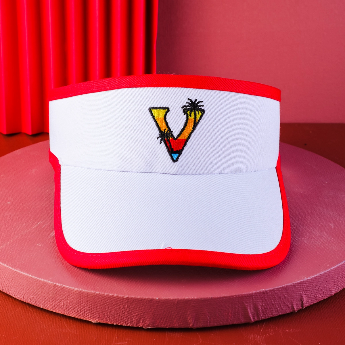 white sun visor hats