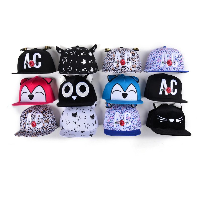 cartoon baby caps flat brim hats