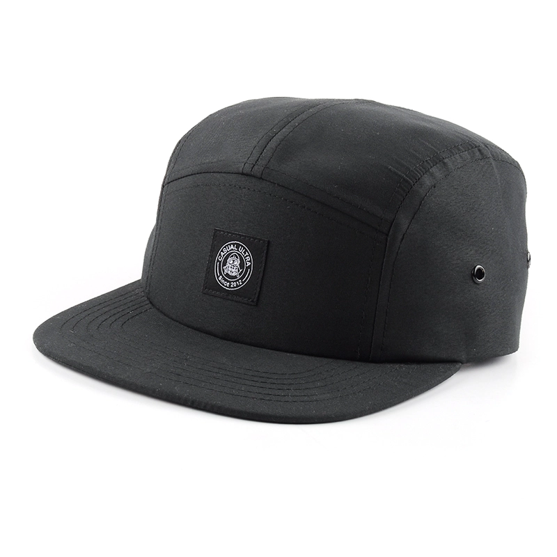 black baby 5 panel hat, plain logo baby 5 panel hat, custom flat bill 5 panel hat