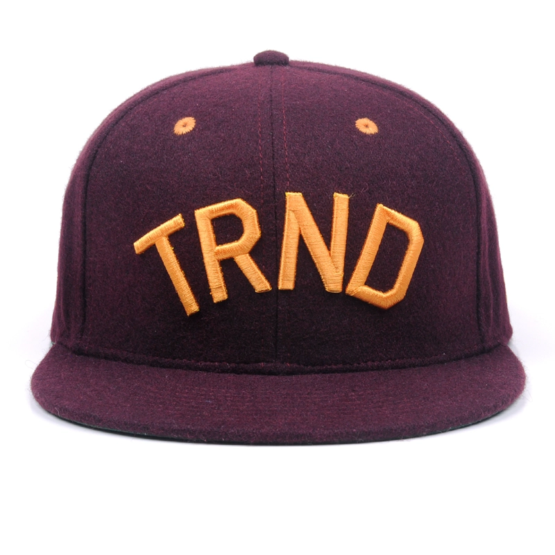 Custom 6-Panel Wool Snapback Cap