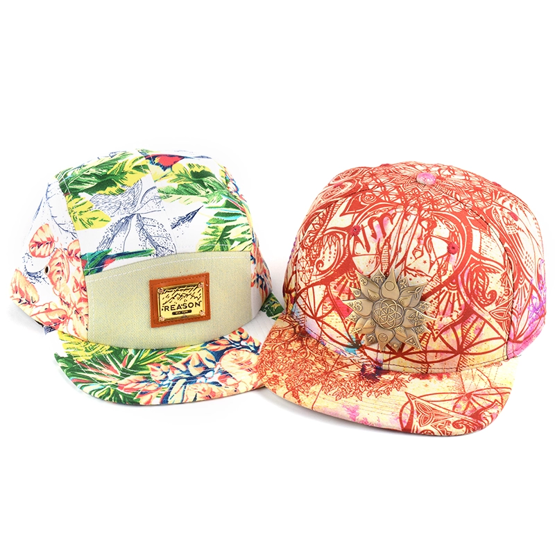 flower printed snapback caps