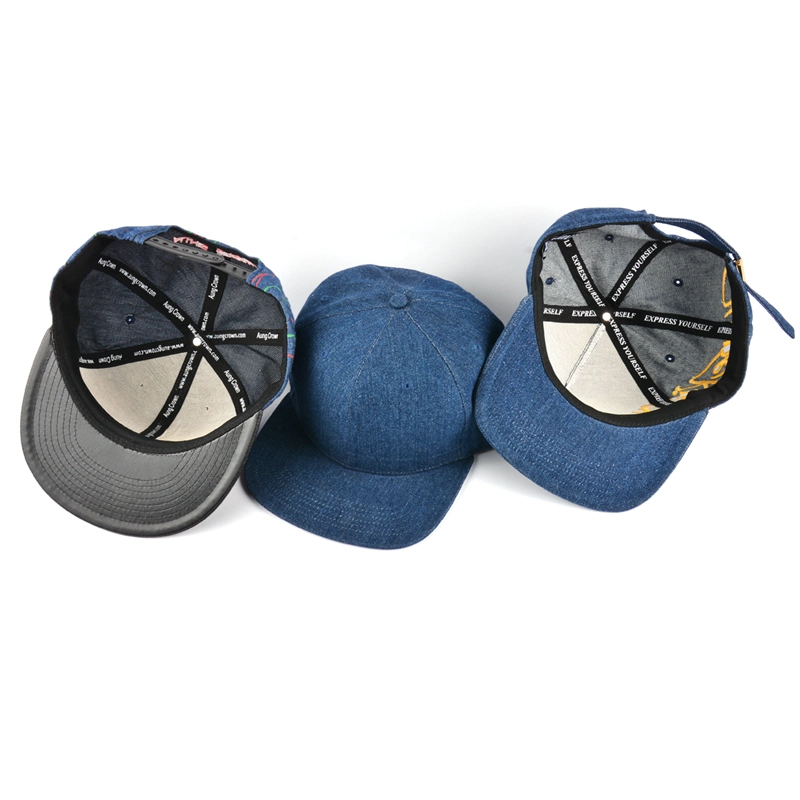 denim snapback hat custom, 3d embroidery logo snapback hat