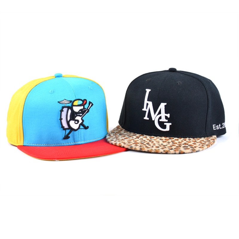 custom embroidery snapback cap, flat bill snapback cap