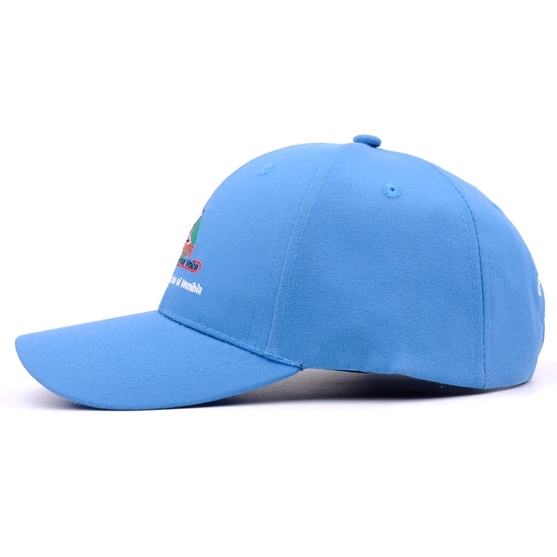 Blue Cotton 6 Panel Baseball Peak Cap