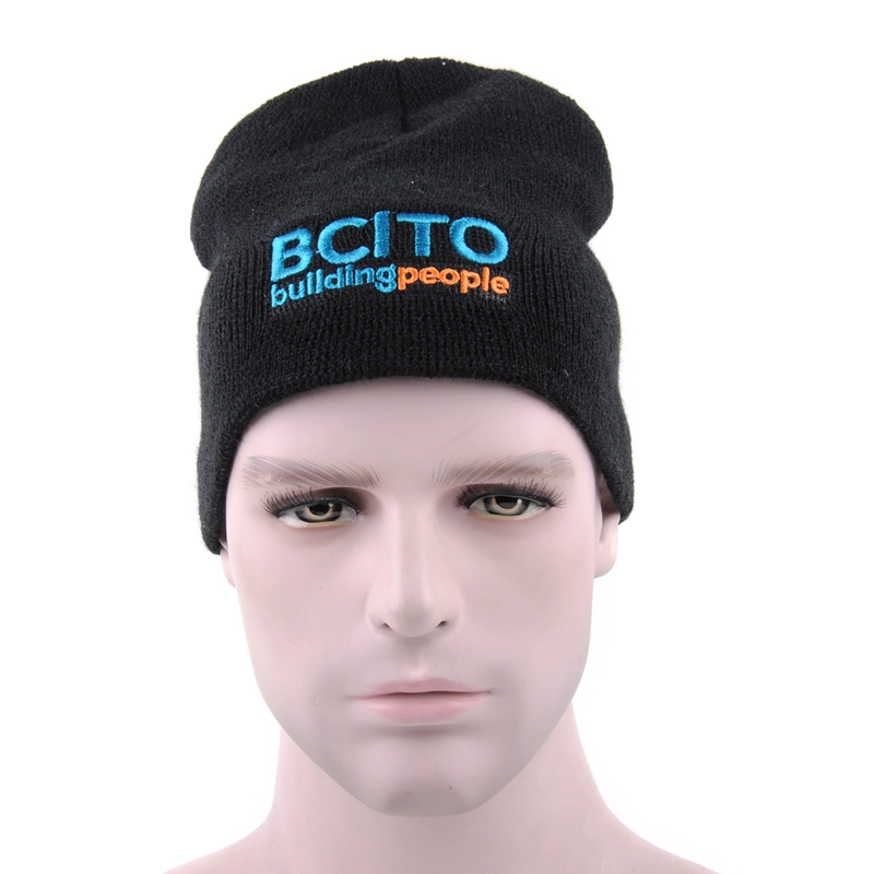 jacquard winter hat, knitted beanie with top ball supplier, beanies embroidery in china