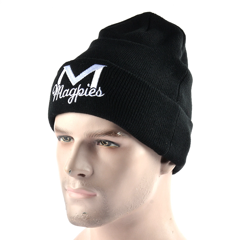 china beanie hat black and white