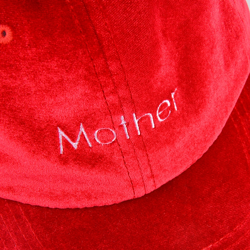 red pleuche baseball caps custom, custom embroidery pleuche baseball caps, high quality hat supplier