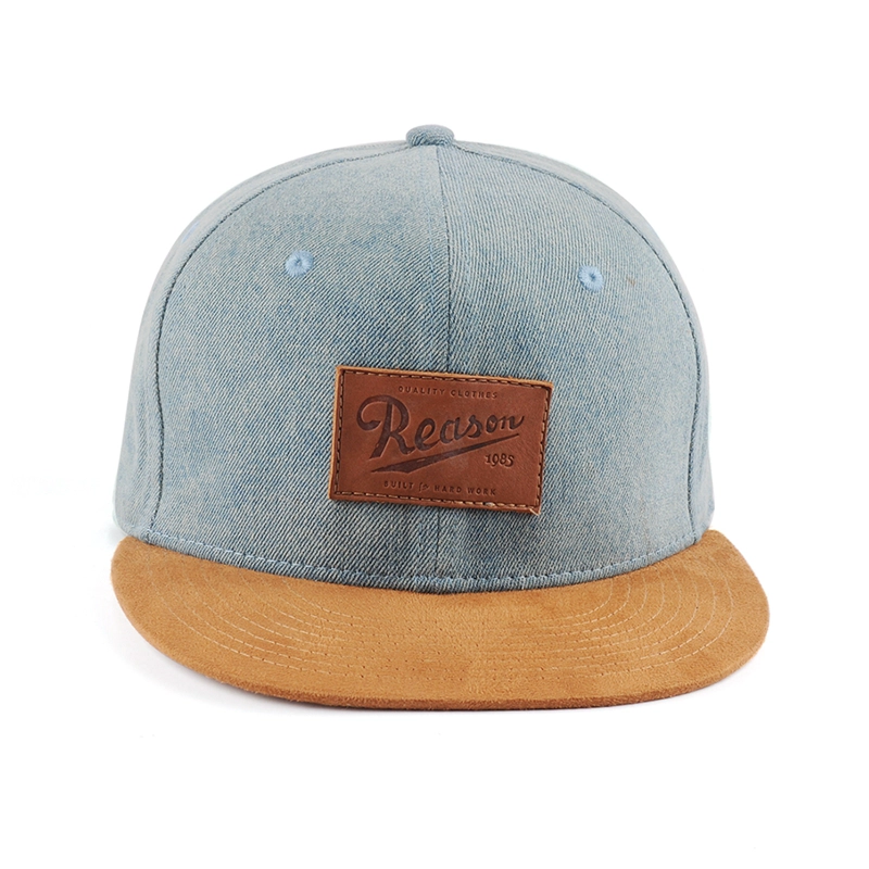 leather logo snapback hats