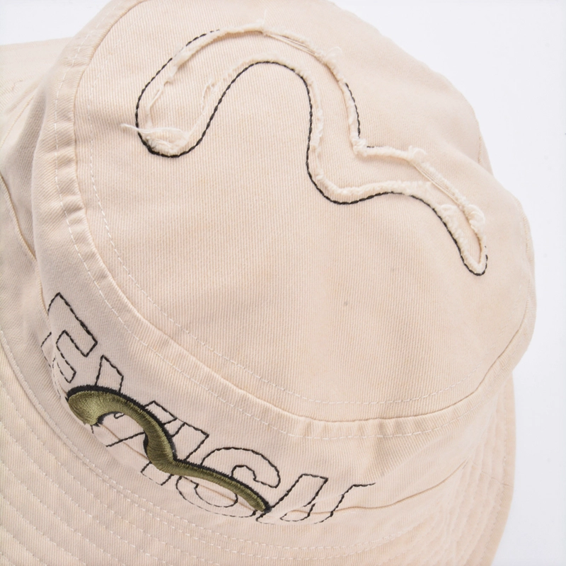embroidery bucket hat with string, custom worn-out bucket hat, plain embroidery bucket hat with string