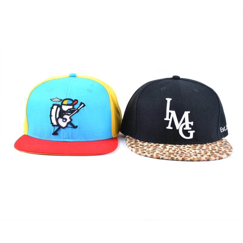 custom embroidery snapback cap, flat bill snapback cap