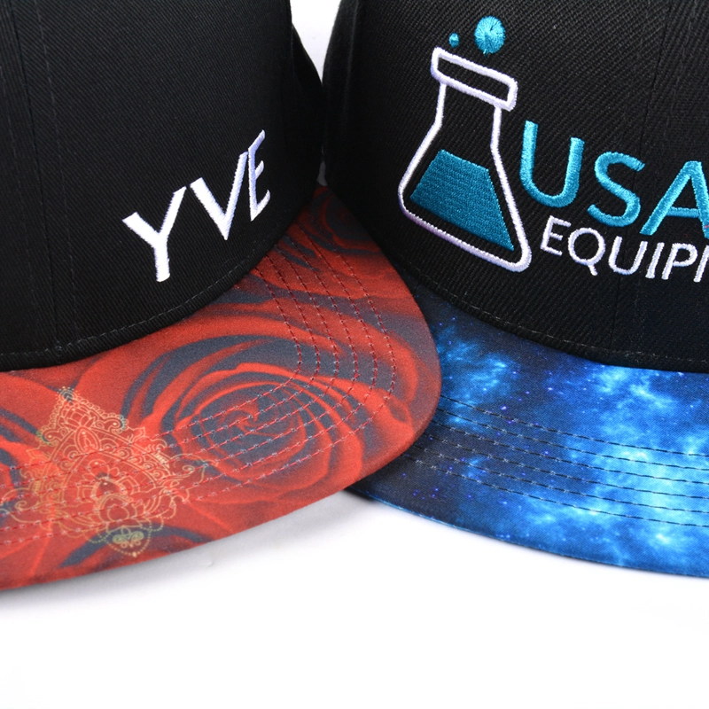 snapback hats supplier, black snapback caps, printing brim snapback hats