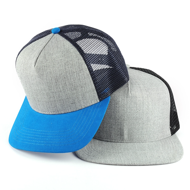 plain blank acrylic wool trucker cap