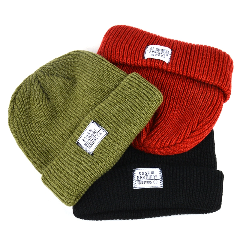 plain winter beanies custom