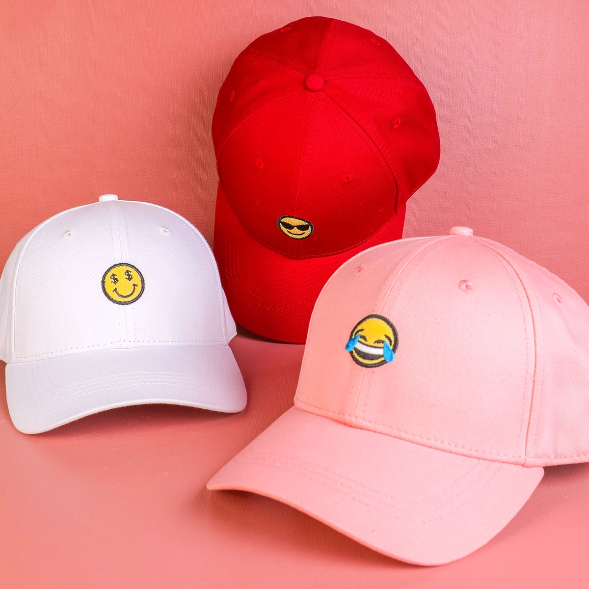 plain smiley face emoji embroidery logo