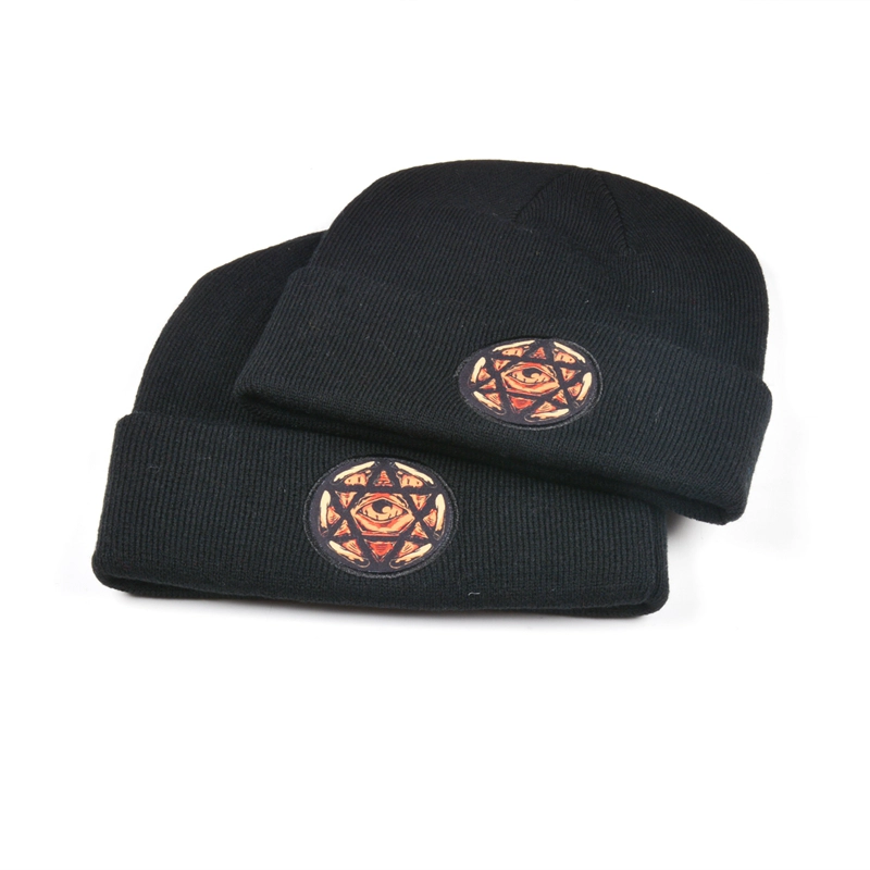 design logo black winter caps