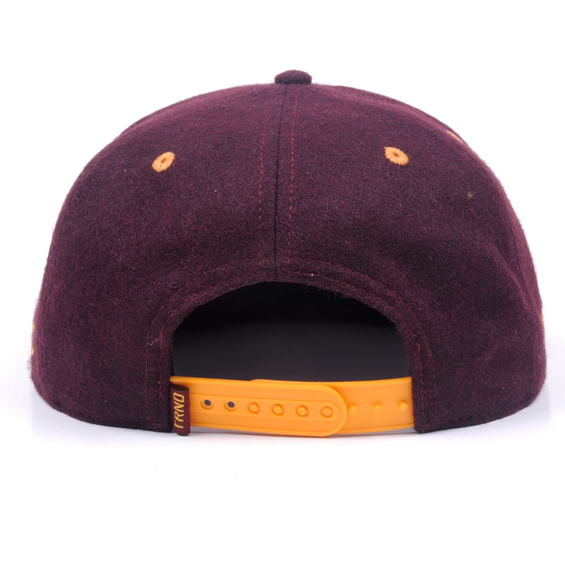 Custom 6-Panel Wool Snapback Cap