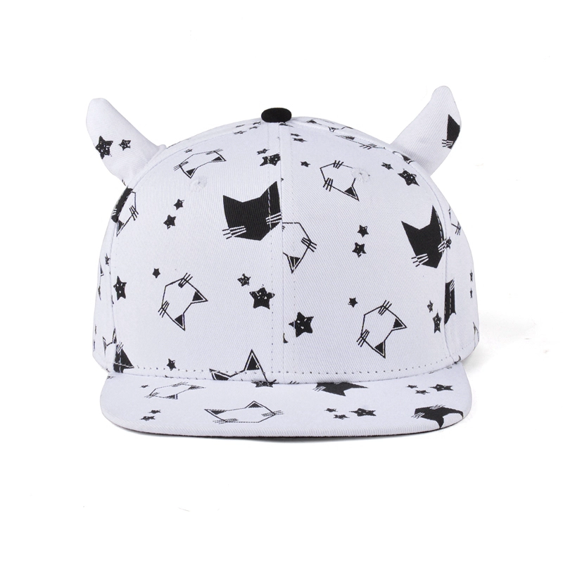 cartoon printing baby snapback caps, flat brim baby caps custom, custom baby caps supplier china