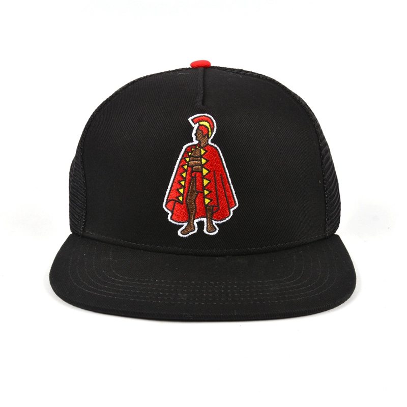5 panels black baby trucker caps