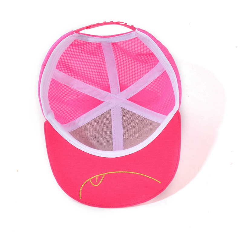 cute baby snapback caps, embroidery baby flat brim pink caps, baby caps custom supplier