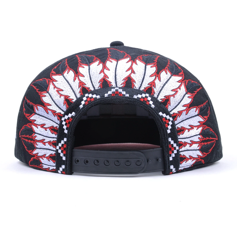 design flat embroidery snapback caps
