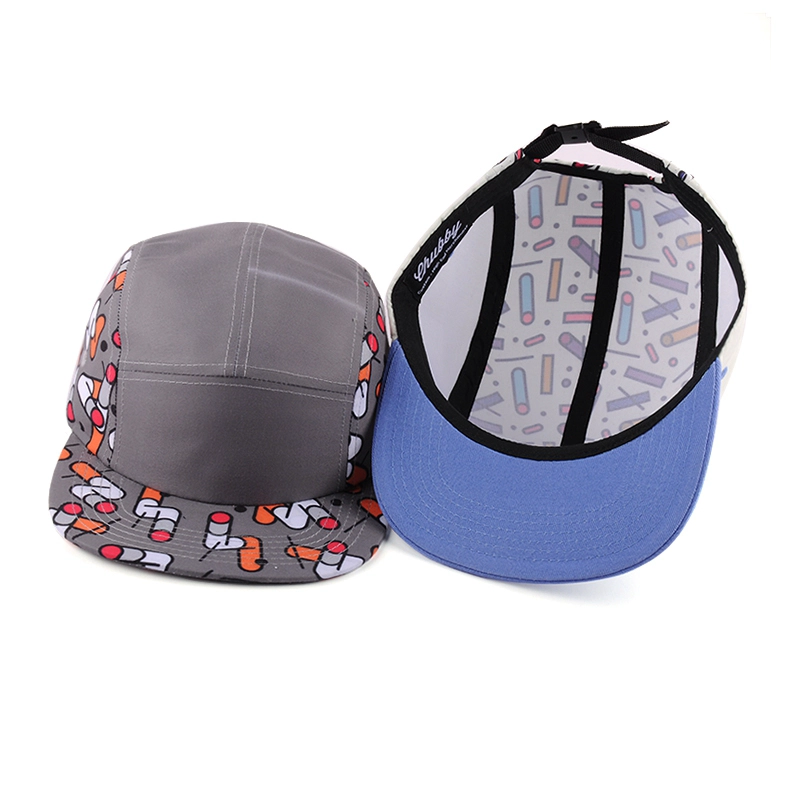 plain blank 5 panels hat without logo, printed fabric 5 panels cap, design logo 5 panels cap custom