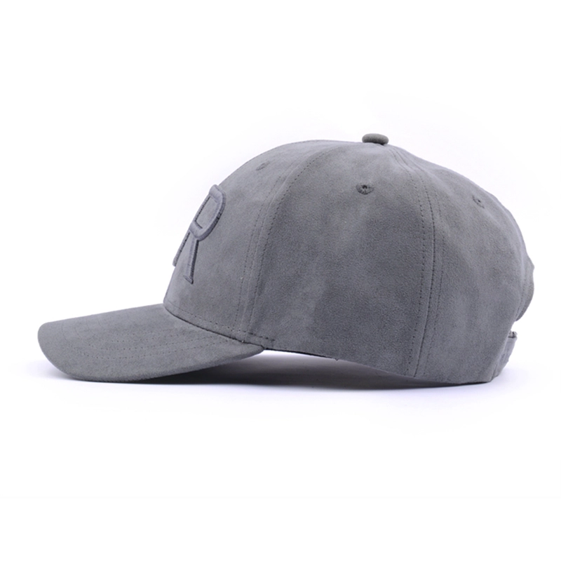 6 panel baseball cap, puff embroidery suede baseball cap, 3d embroidery designs for hats