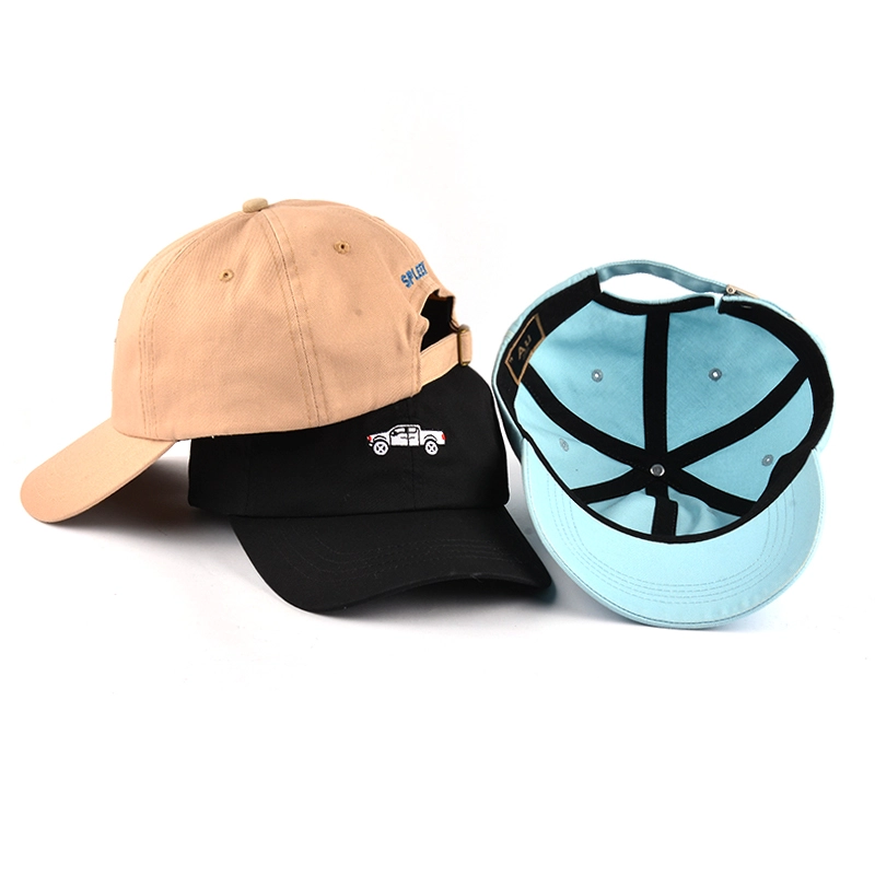 unstructured embroidery logo baseball cap dad hat
