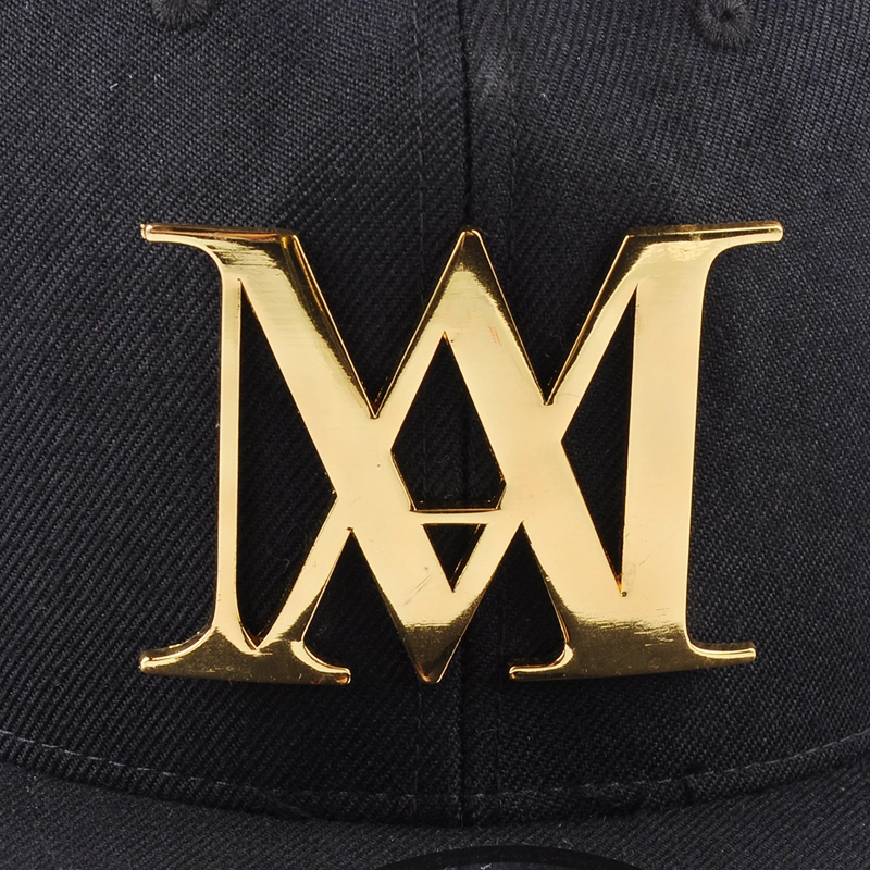 black acrylic snapback caps custom, flat brim black snapback caps