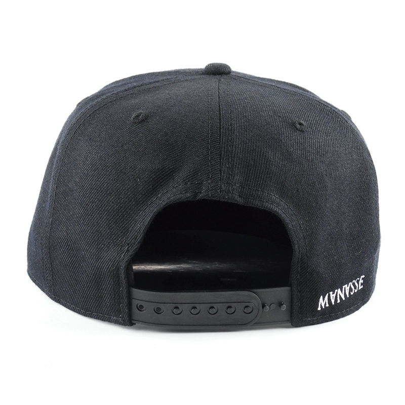 flat brim black snapback caps