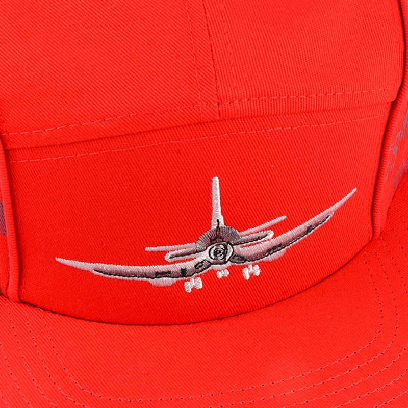 design embroidery logo 5 panels caps