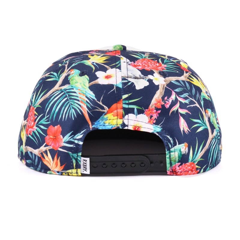 6 panels floral snapback hat, make your own flat brim hat, 6 panel snapback cap on sale
