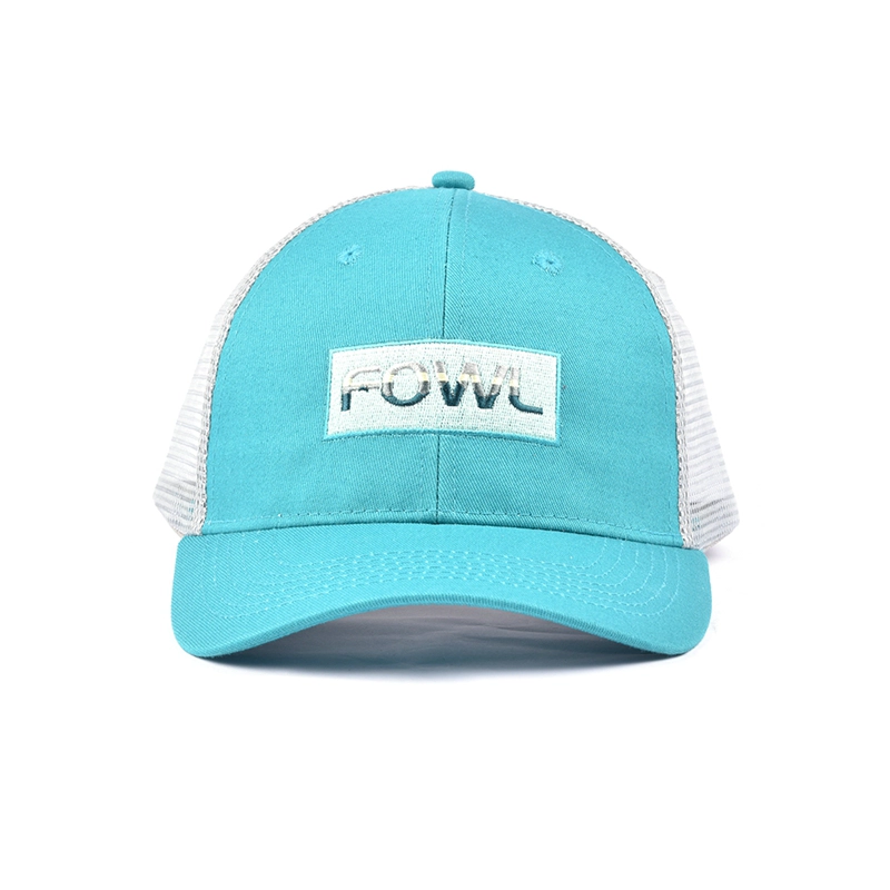 plain flat embroidery baseball trucker caps
