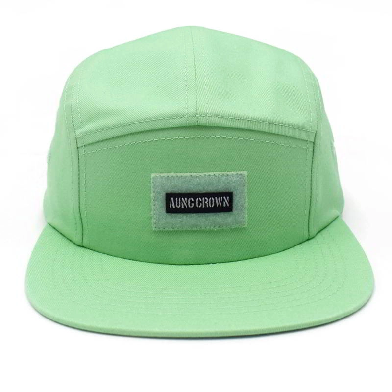plain aungcrown logo 5 panels caps