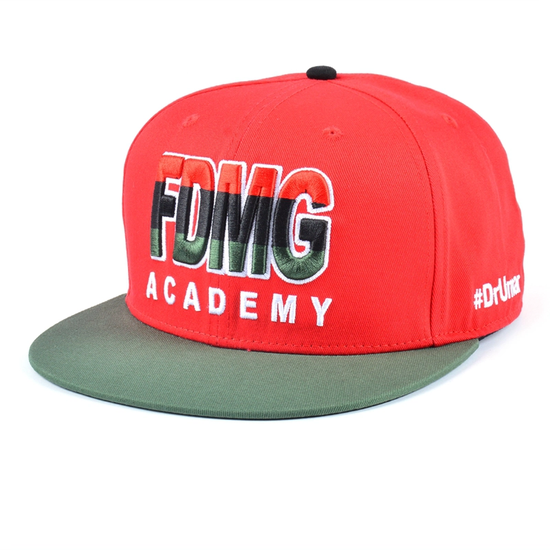 3d embroidery hats, custom flat brim caps, design your own snapback cap
