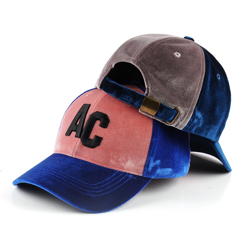 6 panels pleuche baseball caps