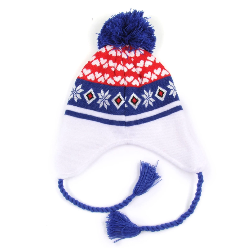 beanie hat with fur pom pom
