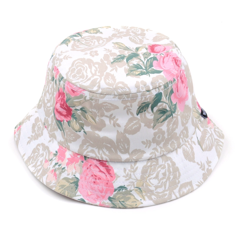 custom woman printed fabric bucket hat