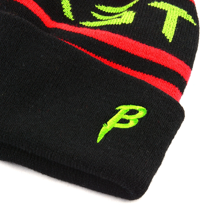 jacquard logo winter beanies hats, design logo stripes beanies, custom winter caps beanies