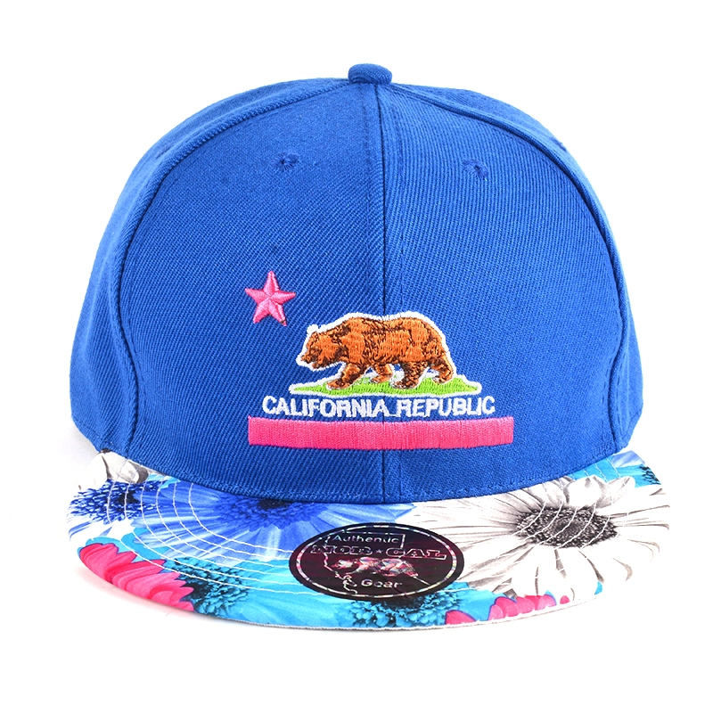 printed brim snapback caps custom
