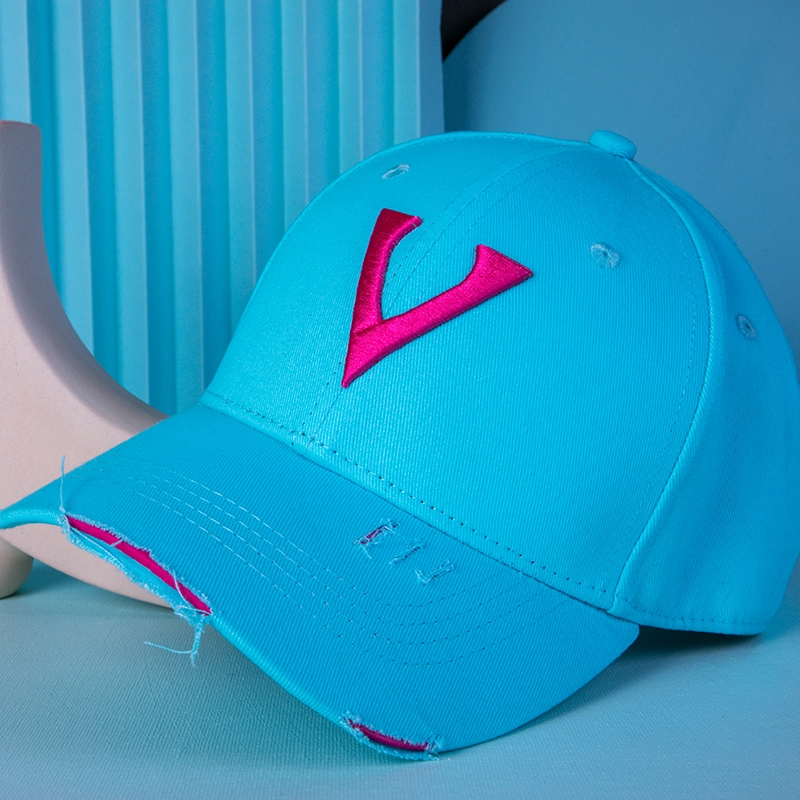 distressed plain baseball cap