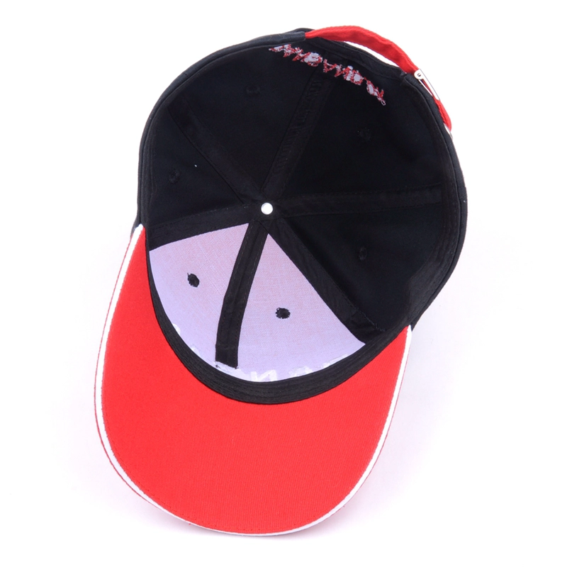 Plain embroidery cotton 6 panel custom baseball cap