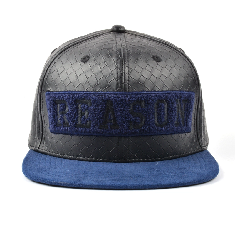 suede brim snapback caps, leather snapback caps custom, towel embroidery snapback caps