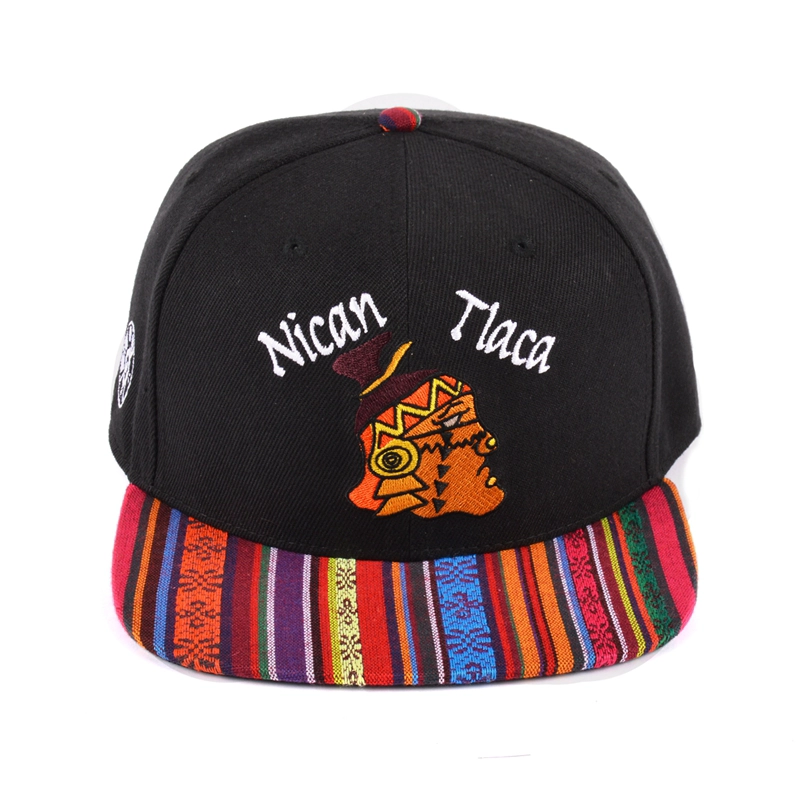 6 panel snapback cap, embroidery logo snapback hats, high quality hat supplier china